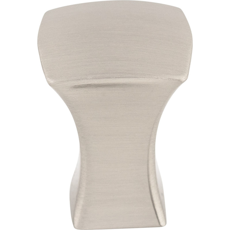 Glacier Square Knob, 3/4" Length, Brushed Satin Nickel