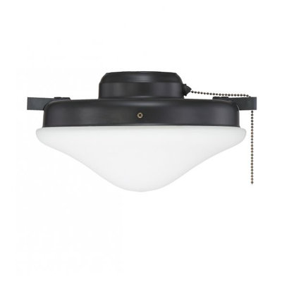 Ventilateur 2 lumières Meridian en noir mat