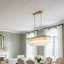 Série Chandelier, lustre rectangulaire réglable en cristal, luminaire en cristal industriel moderne E12, luminaire suspendu en fer forgé rustique (convient pour la cuisine / le salon / la chambre à coucher) Doré (ampoules non incluses)-398350565