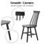 Ensemble de 4 chaises de salle à manger l 17,5 po noires en bois massif de style campagnard Windsor-1381541569-1381541580