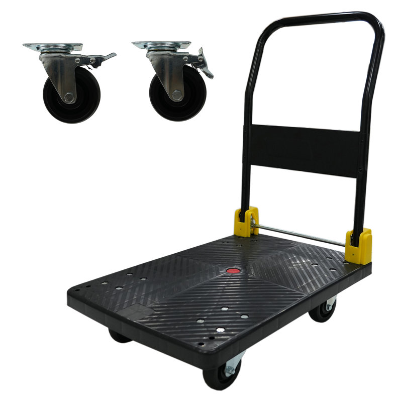 Chariot-chariot pliable, Noir, H 35,6 po x l 35,8 po x P 23,6 po