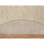 Tapis en lin 5 pi x 5 pi blanc, moderne, uni, Lori Buft Gabbeh, épais et moelleux, pure laine, noué à la main, rond, tapis oriental
