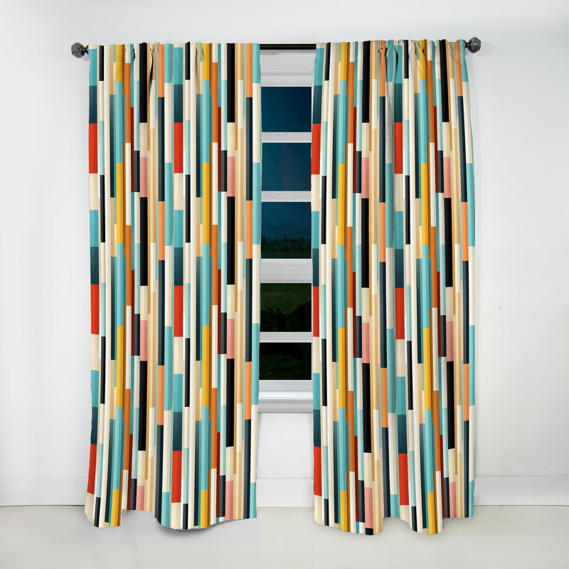 Urban Chic Striped Motif I - Rideau à rayures - Rideau à rayures obscurcissant - 1 panneaux, L 52 po x L 95 po