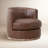 Arabella Genuine Leather Swivel Barrel Chair -111918342