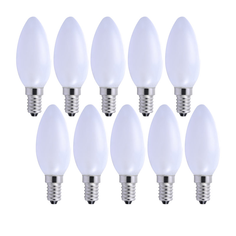 5W E14 Dimmable LED Candle Light Bulb Frosted (Set of 10)