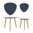 2 Piece Bamboo Nesting Triangle Coffee Table-668653805