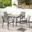 Steel Patio Dining Set Table,