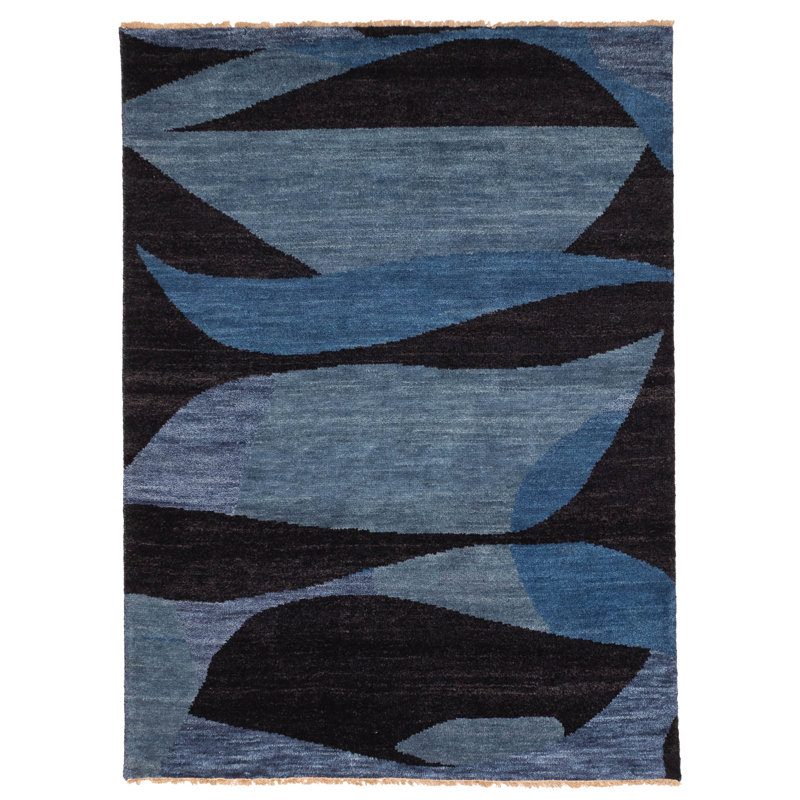 Tapis bleu Peshawar Ziegler 4 pi 10 po x 6 pi 7 po