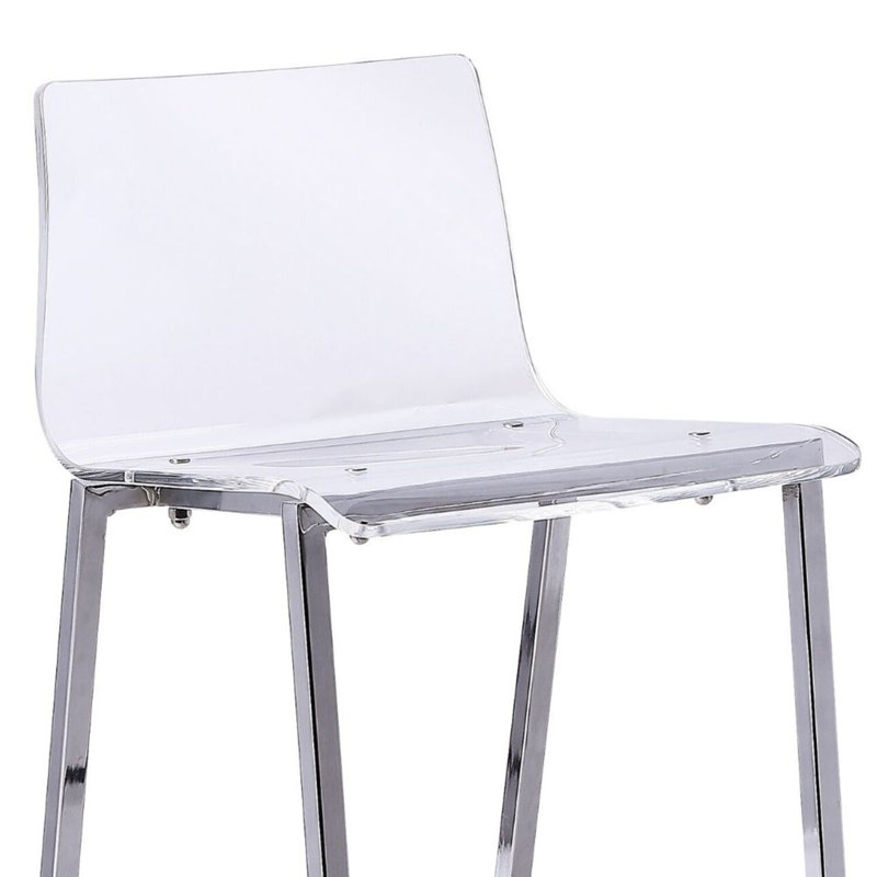 Tabouret de comptoir Krasimira Melissa, Chrome, 1