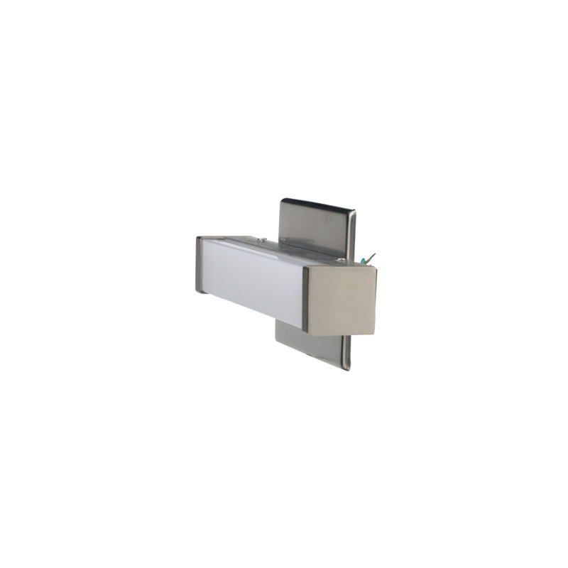 4 pi Ensemble de meuble-lavabo carré contemporain à température de couleur à DEL Nickel brossé