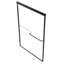 Eurolite l 48 po x H 70,5 po Porte de douche coulissante sans cadre de couleur noir mat avec verre transparent épais de 3/8 po (10 mm)-50217758