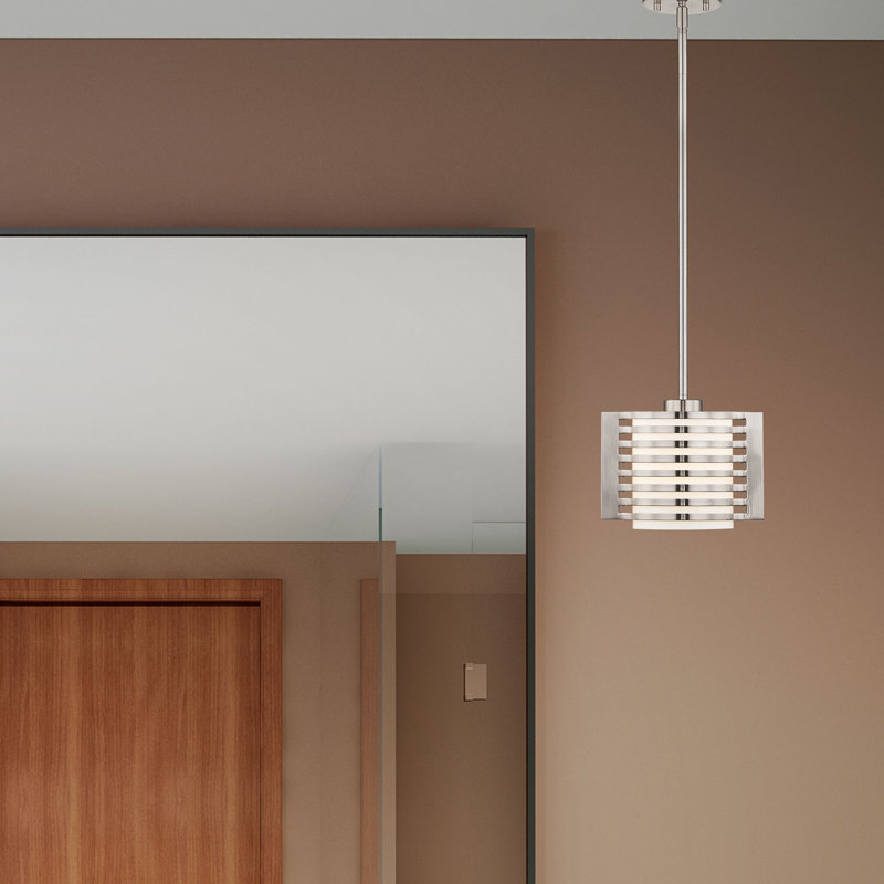 Charlidh 1 - Light Polished Chrome Pendant, Brushed Nickel
