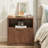 Mid Century Modern Nightstand With Drawers, Wood Fluted Bedside Table With Storage(Set of 2)-1659965211-1659965201