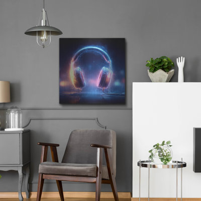  'Radiance Headphones' by Ann Klee Metal Wall Art, 24" x 24"
