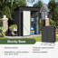 5 ft. W x 3 ft. D Galvanised Metal Storage Shed with Base & Sloping Roof , Ventilation-128728895