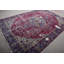 Tapis turc rétro en laine Oushak dans des tons neutres et mauves pour le salon