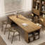 Bureau moderne et simple en bois massif-1125967507