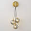 Applique murale en laiton 3 lumières avec globes en verre gris Modern Light-2065888024-2065888027