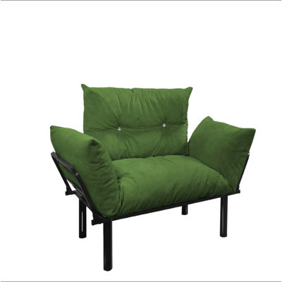 Causeuse convertible Ada - peu encombrante avec des pieds hauts et un assemblage facile