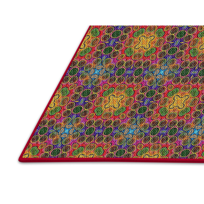 Jaune Tapis décoratif, Rectangle 5 pi x 7 pi