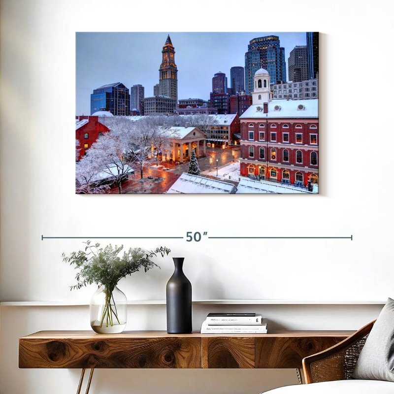 Boston Wintertime, H 26 po x l 39 po