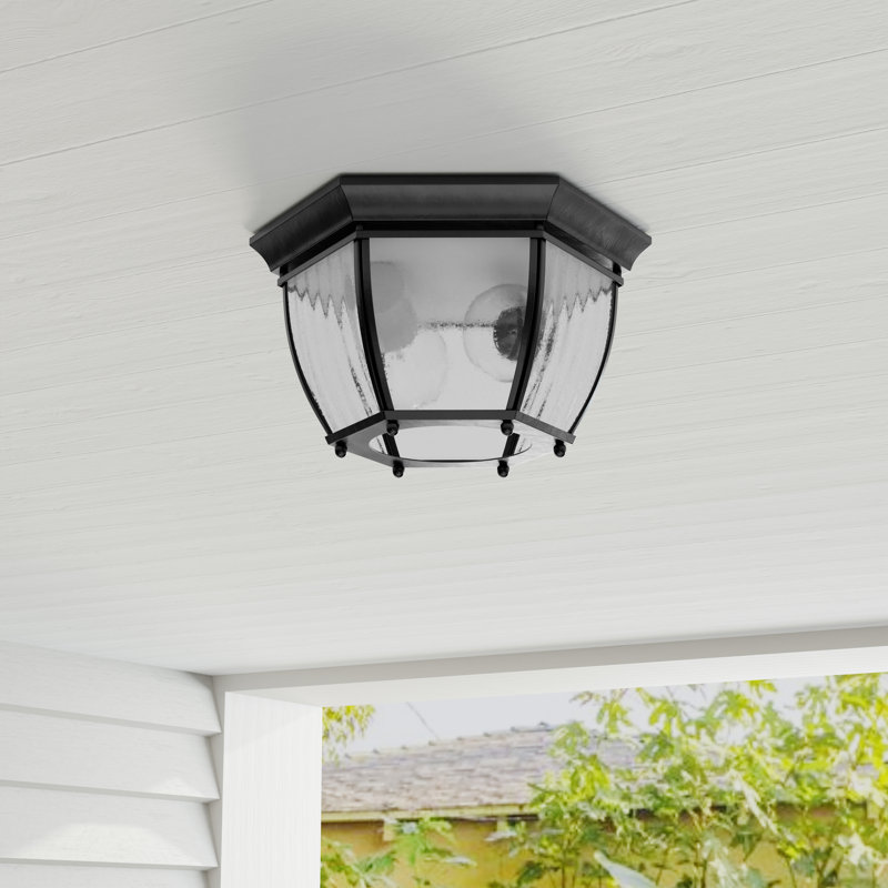 Plafonnier encastré 11 po 2 lumières Rawson, Noir