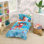 Ensemble de lit pour tout-petits 4 pièces NoJo Disney Moana 2 Ocean Sister - Édredon, drap-housse, drap plat, taie d'oreiller réversible, turquoise et orange