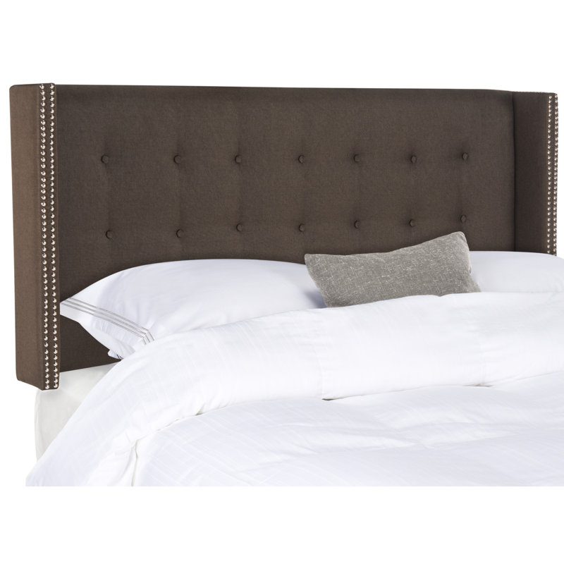 Burch Upholstered Headboard, Queen, Linen Chocolate