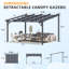 Pergola rétractable avec toit réglable-111706474