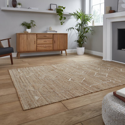 Caliana area rug Hand Made Rectangle Natural