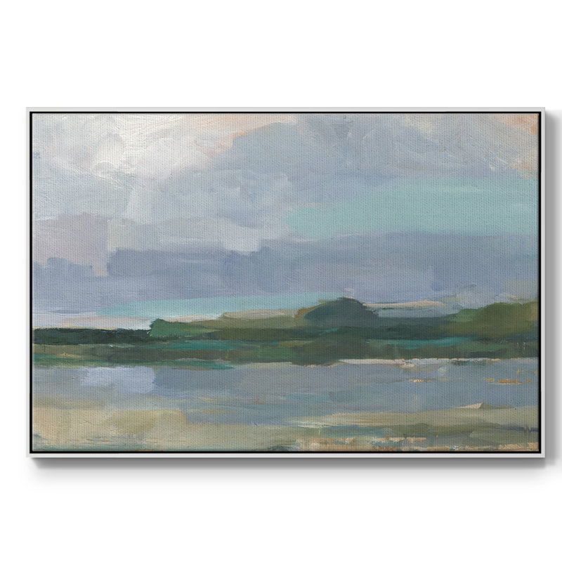 Twilight Vista Study I, reproduction d'art sur toile, H 17 po x l 25 po x P 2 po, Cadre blanc