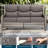 8 Pieces Patio Furniture Set, Outdoor Wicker Sofa Couch With Swivel Chairs 41" Fire Pit Table, All Weather High Back Modern Conversation Sets, Grey Rattan-71107398-71107454