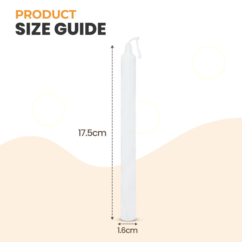 Unscented Taper Candle