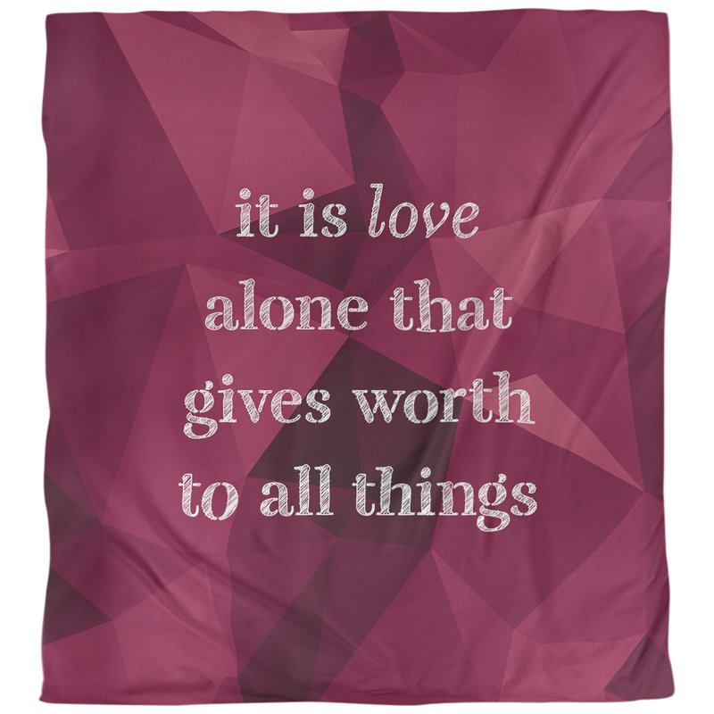 Housse de couette à simple citation inspiration love, Housse de couette pour grand lit, Spinelle
