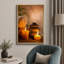 «Zen Stones Massage Spa with Warm Burning Candle», impression verticale sur toile, art mural-56324661-124834394