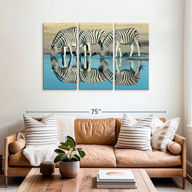 Brampt Etosha Burchell's Zebra, 36" H x 57" W