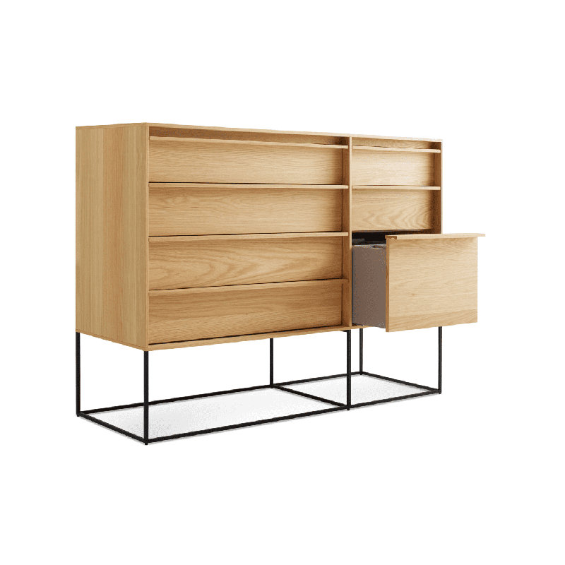 Rule 7 - Drawer Dresser, Black/White Oak