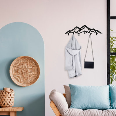 31.5" W Metal Wall Mounted Coat Rack