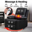 Faux Leather Heated Massage Chair-1424518973