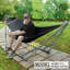  Support de hamac réglable, hamac de camping pliable et support, support de hamac double de luxe d'une capacité de 650 lb pour 2 personnes, assemblage facile partout antidérapant et sans bruit, noir-1662713005