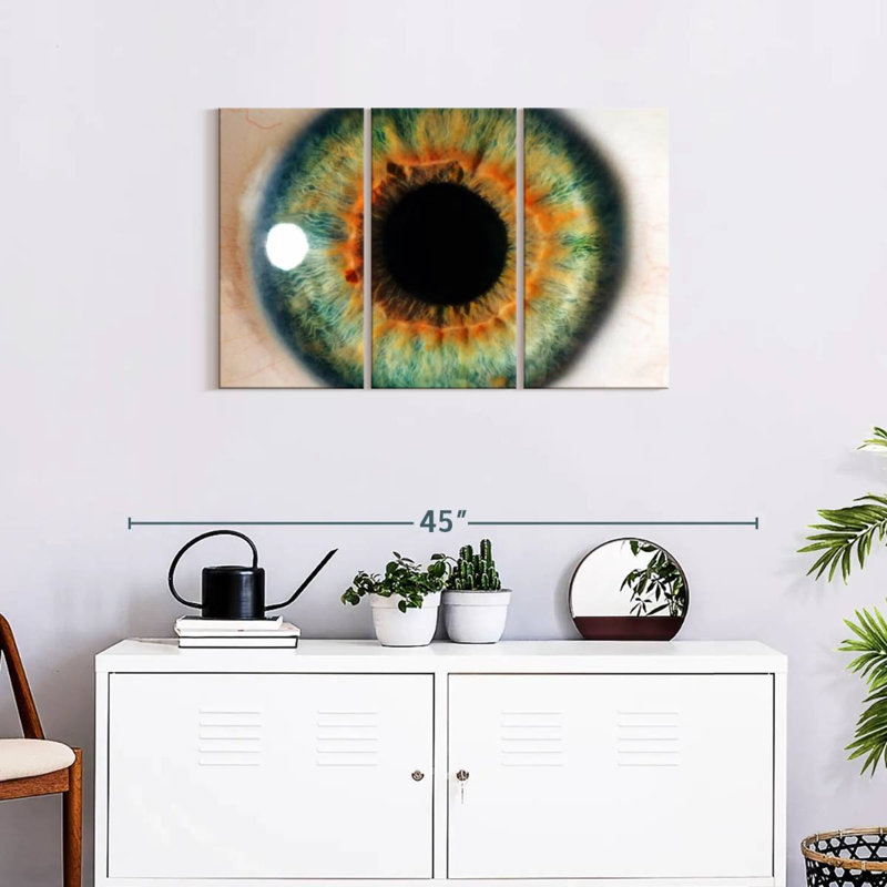 " Green Eye " 3 - Pieces, 20" H x 33" W x 1.25" D