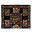 Housse de lit brodée en soie 49 po x 49 po. Décoration murale traditionnelle