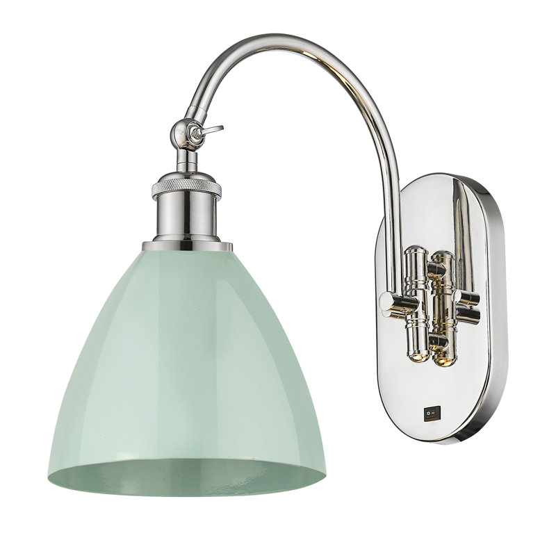 Schiavone - nickel poli - bras pivotant réglable, No, Green / Black/Antique Brass