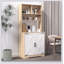 Garde-manger autoportant moderne avec 2 portes et 3 tablettes à 3 niveaux pour le rangement de la cuisine et de la salle à manger