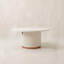 Table basse ronde avec rangement Mid-Century