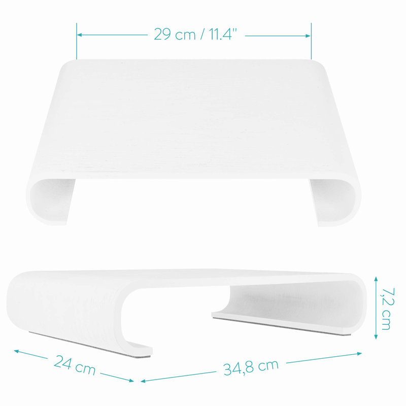Kyzer Monitor Stand, White
