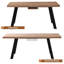 Extendable Metal Base Dining Table