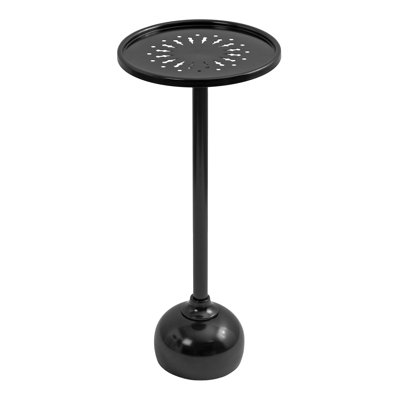 Round Metal Indoor or Outdoor Drink Table by Latitude Run