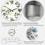 Feuilles vertes sur blanc - horloge murale à motifs-2017160320