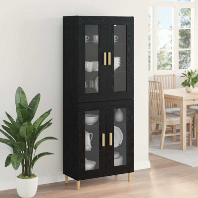  Highboard Old Wood 69.5 X 34 X 180 Cm Engineered Wood
